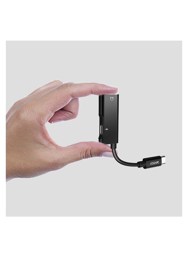 Yesido Cablu Adaptor Audio Yesido YAU22 Type-C la Jack Type-C Black  - Image 4