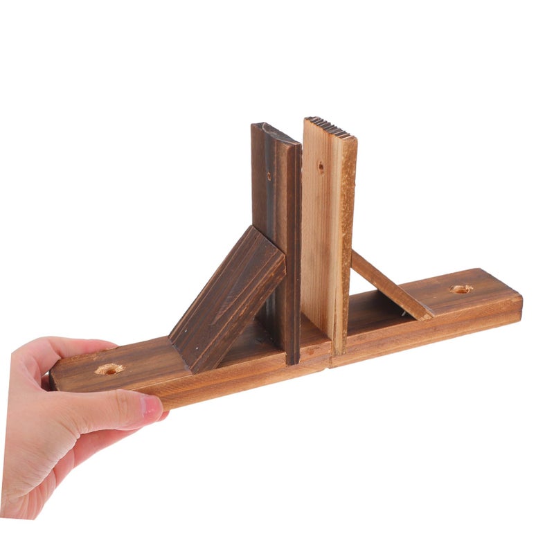 Wooden Fence Base Triangle Shelf Brackets For Garden Balcony Support Easy Install - Image 5