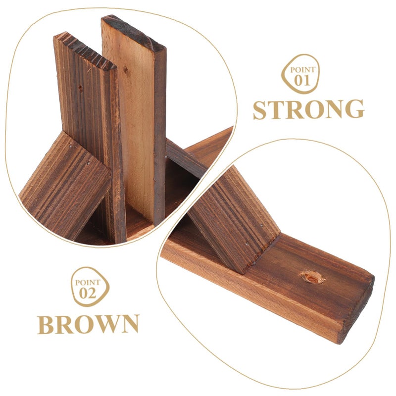 Wooden Fence Base Triangle Shelf Brackets For Garden Balcony Support Easy Install - Image 4