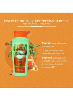 Dabur atika Naturals Moisture Treatment Shampoo Almond & Honey | Natural & Herbal Extracts | Adds Shine & Manageability | For Dry, Frizzy 600ml  - Image 3