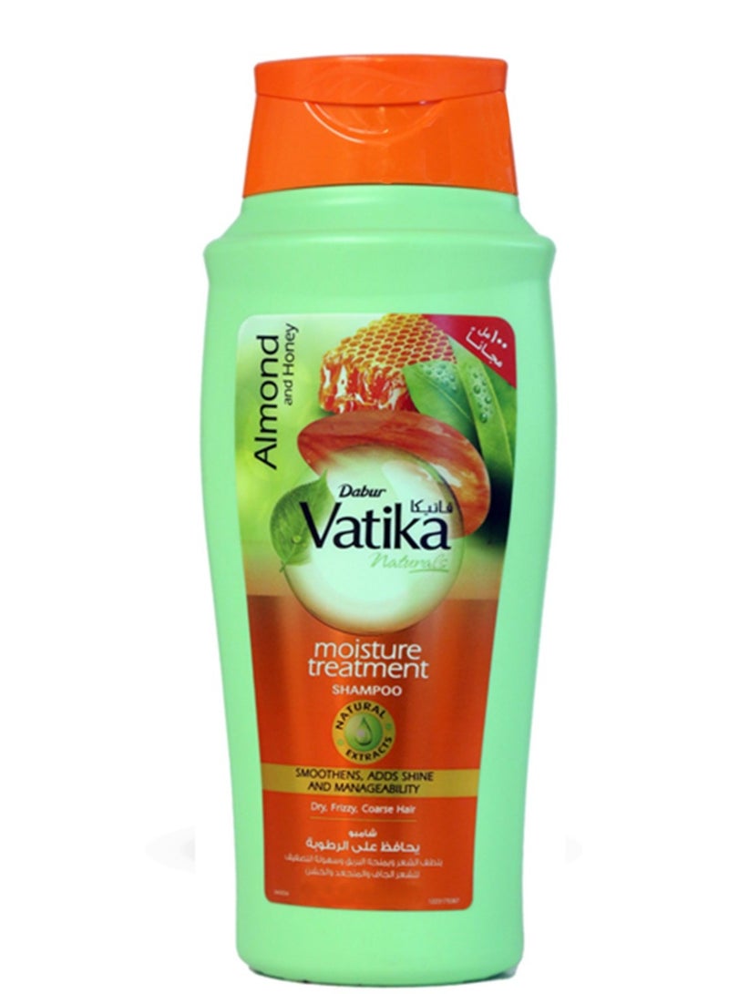 Dabur atika Naturals Moisture Treatment Shampoo Almond & Honey | Natural & Herbal Extracts | Adds Shine & Manageability | For Dry, Frizzy 600ml - Image 1