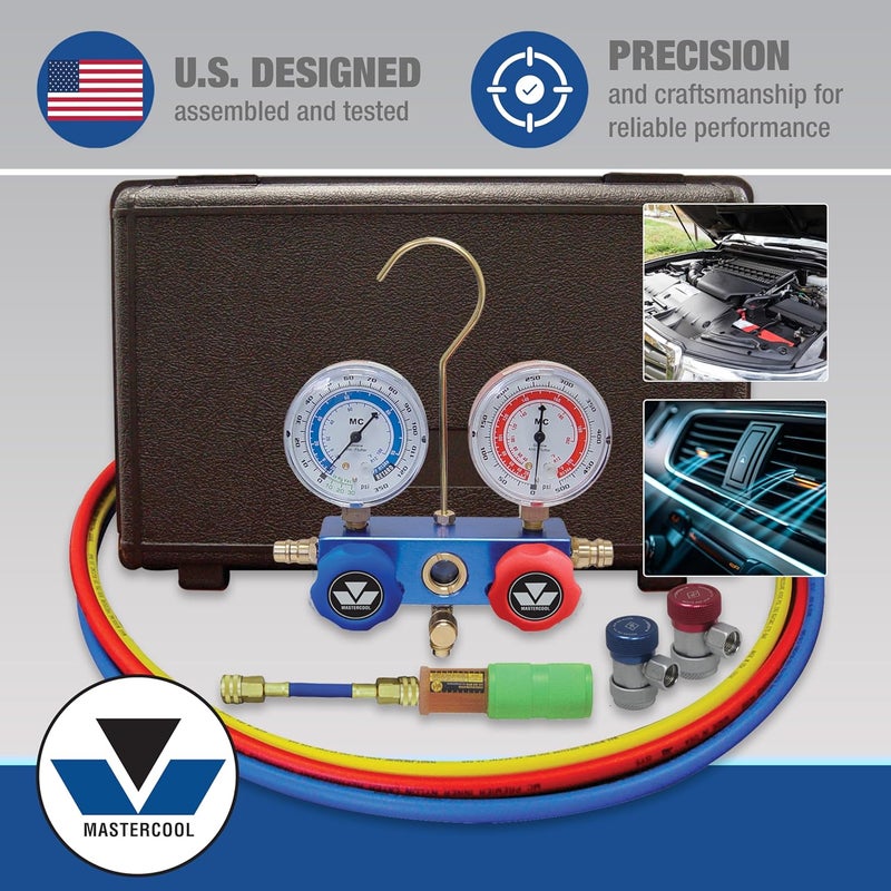 Mastercool 89661-UV Automotive R134a Manifold Gauge Set - Image 2