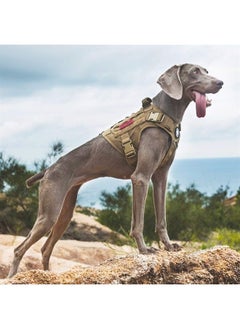 OneTigris Tactical Dog Harness Vest,No-Pull Service Dog Vest with Hook & Loop Panels,Adjustable Dog Vest Harness for Walking Hiking Training(Coyote Brown,XS)  - Image 5