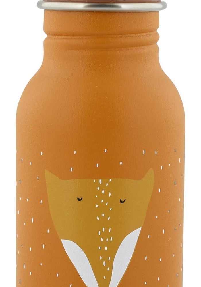 Trixie 350ml Stainless Steel Water Bottle - Mr. Fox Design - Image 1