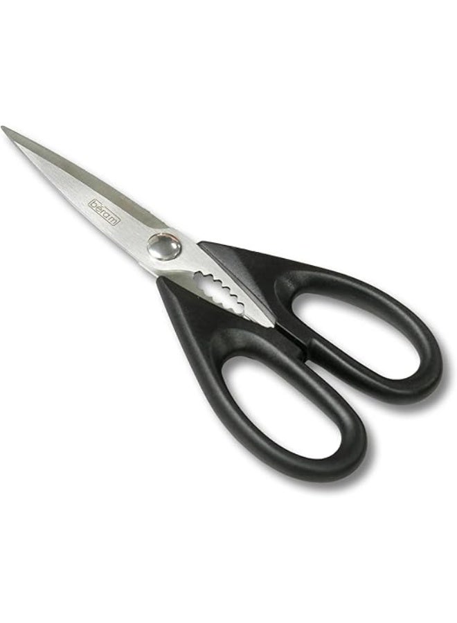 BERAM 9 Inch Kitchen Scissors with Nutcracker Full Black 2CR13 Stainless Steel Blades Ergonomic Heavy Duty Multipurpose Shears for Cooking Food Preparation Office and Household Use - Image 2