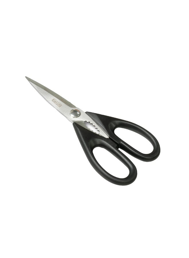 BERAM 9 Inch Kitchen Scissors with Nutcracker Full Black 2CR13 Stainless Steel Blades Ergonomic Heavy Duty Multipurpose Shears for Cooking Food Preparation Office and Household Use - Image 1
