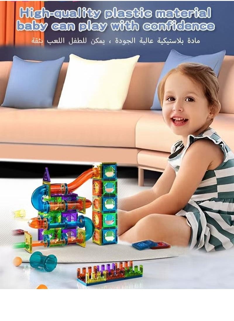XiuWoo - 105 Pieces magnetic building block set, with storage box building block, educational toys - Image 1