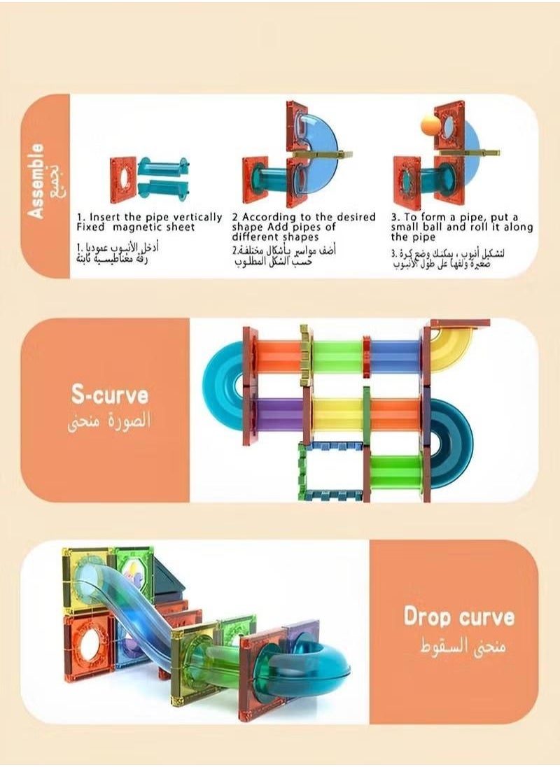 XiuWoo 105 Pieces magnetic building block set, with storage box building block, educational toys  - Image 3