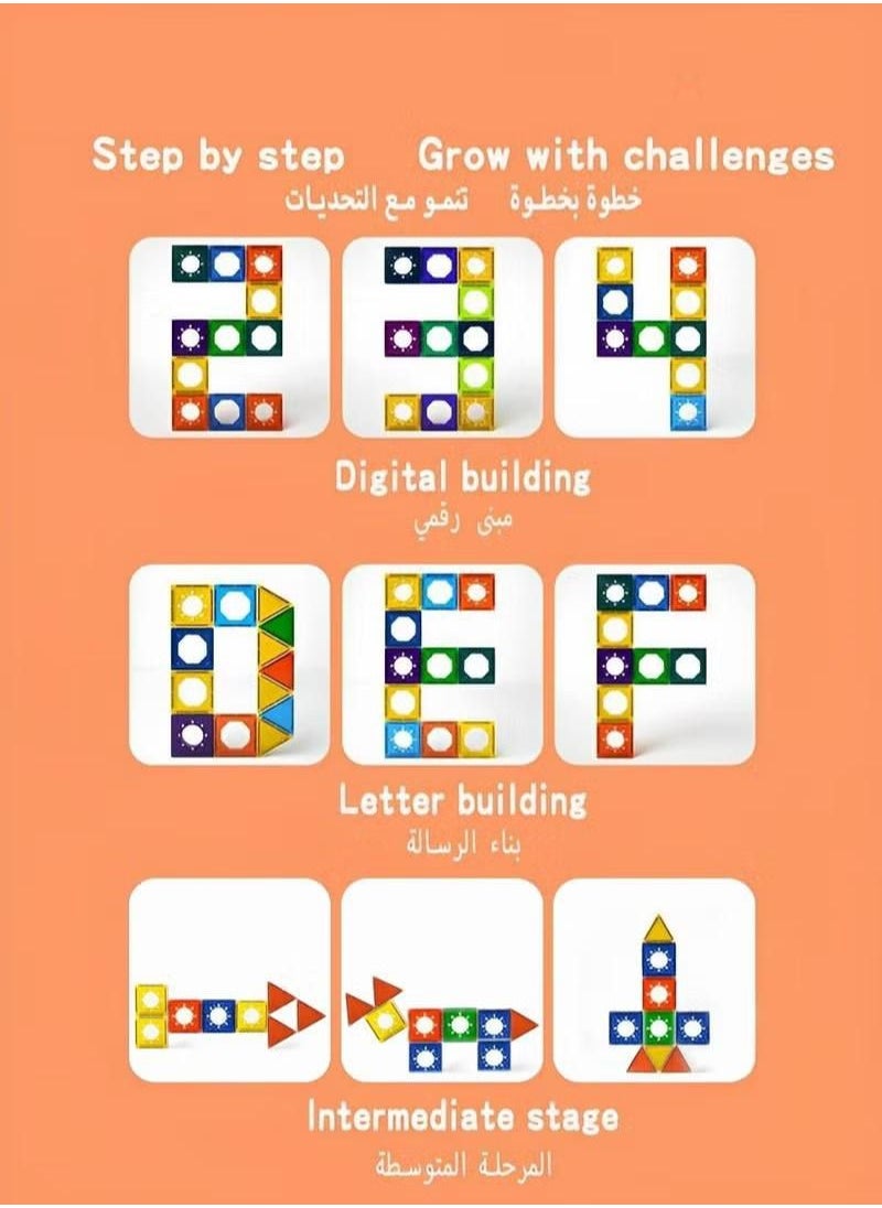 XiuWoo 105 Pieces magnetic building block set, with storage box building block, educational toys  - Image 2
