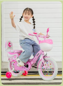 JUNYOUK Girls Bike for Toddlers and Kids,14 Inch Kids Bike with Training Wheels & Basket,Girl Bicycle with Handbrake & Kickstand  - Image 5