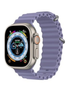 Ten Tech Silicone Band for Apple Watch Ultra/Ultra 2 49mm 45mm 44mm 42mm, Waterproof Soft Silicone Sports Band for iWatch Ultra SE 8/7/6/5/4/3/2/1, Lavender Gray