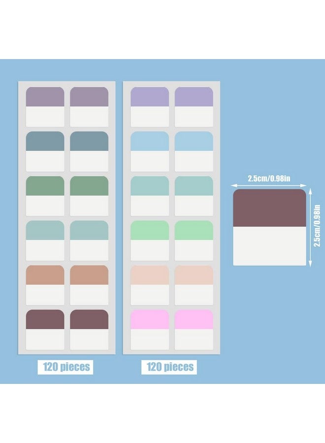 بروديوت 240 قطعة من علامات التبويب اللاصقة الملونة مقاس 1 بوصة، علامات تبويب قابلة لإعادة الوضع لتصنيف ملفات دفاتر الملاحظات، 12 لونًا (1 بوصة) - Image 2