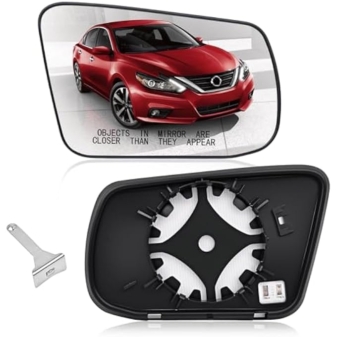 ريحني زجاج مرآة الجانب الراكب لنيسان ألتيما سنترا 2013 2014 2015 2016 2017 2018 زجاج مرآة الجانب الأيمن المرايا المحدبة الخلفية مع تدفئة كهربائية 963653Th0A - Image 2