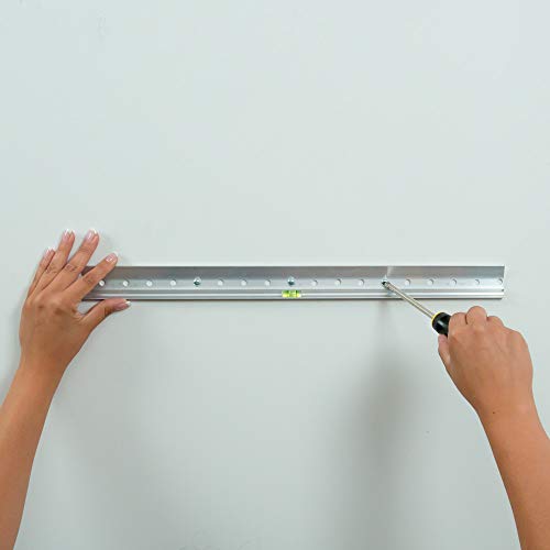 Hangman - Professional French Cleat – For Mirrors, Pictures, Ledges, Cabinets & Headboards - Aluminum: CBH-30,Silver. - Image 3