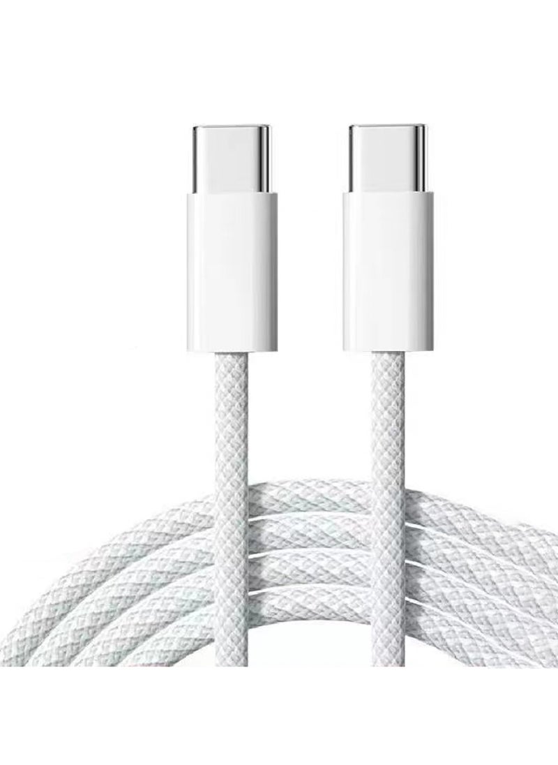 Concretization - USB C Cable 2M, 60W Braided Power Delivery PD Fast charge Cable USB C to USB C Compatible iPhone 16 Pro/16 Pro Max/16/16 Plus, iPad Pro/mini 6, MacBook Pro/Air, Sam sung S24 Ultra, Huawei P60, etc - Image 1