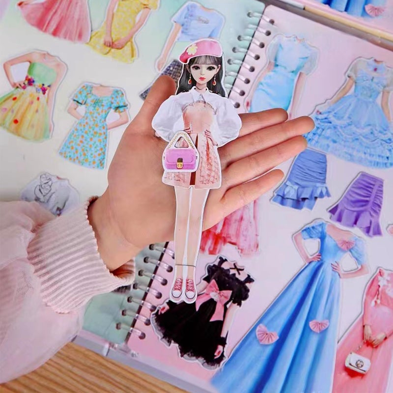 Daniel Axel Magnetic Princess Dress Up Paper Doll Pretend Play Toys Magnet People Clothes Puzzles Game for 3+ Year Old Girls Toddler,Preschool Learning Created Imagine Set Birthday Gift (B Set) - Image 3