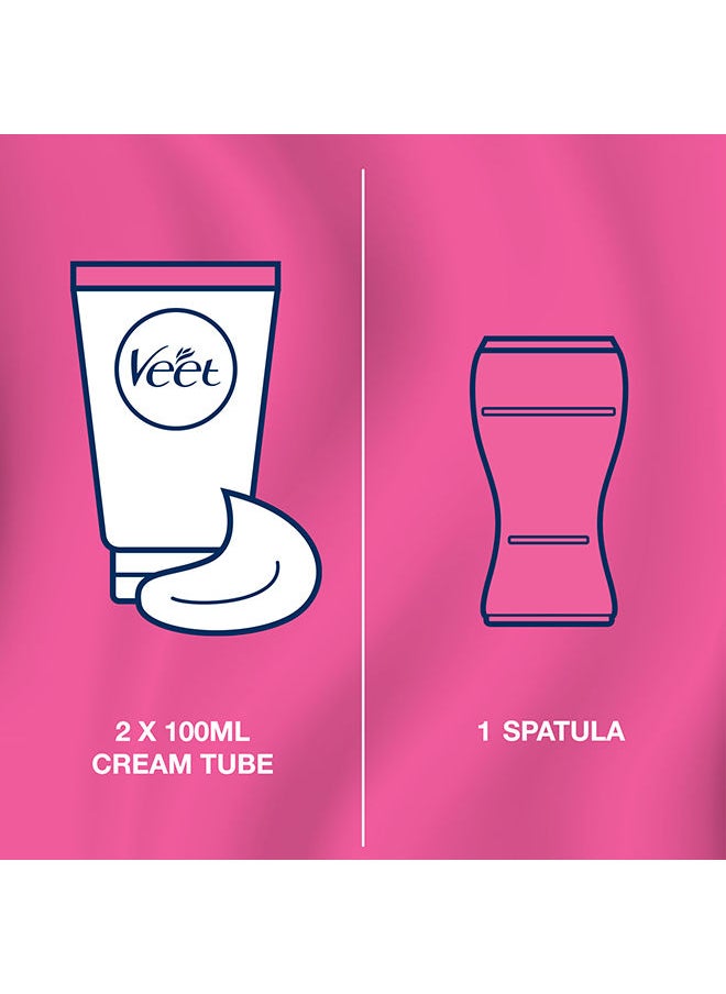 Veet - Pure Bikini And Underarm Hair Removal Cream With Domed Applicator For Sensitive Skin 100ml - Image 1