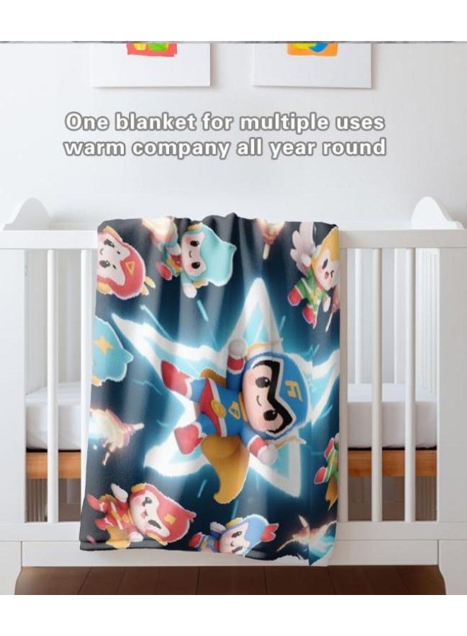general Children's or student cartoon flannel thin blanket (warm and comfortable, suitable for sleep, games) 100cm*150cm - 298 - Image 1