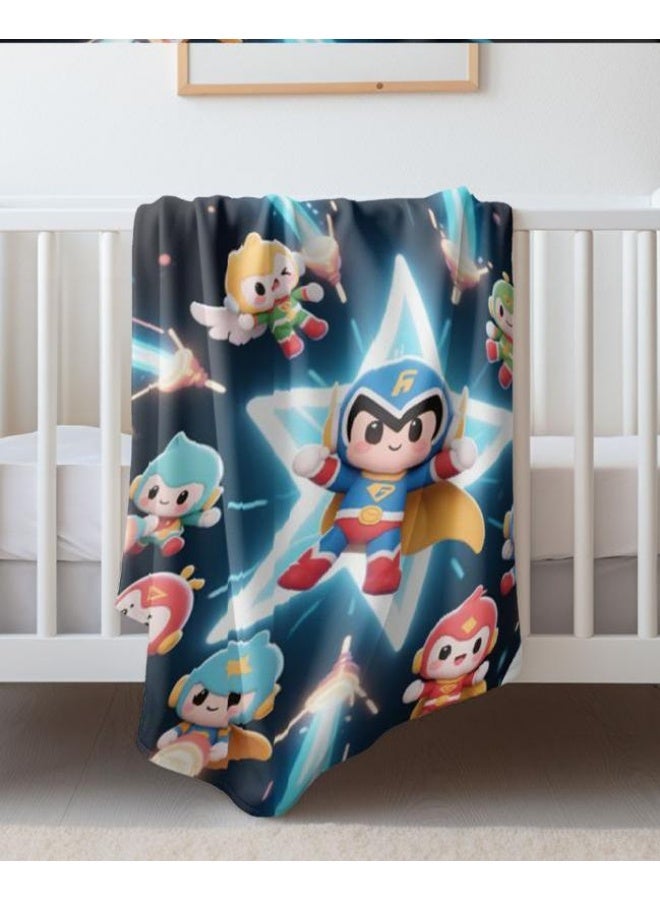general Children's or student cartoon flannel thin blanket (warm and comfortable, suitable for sleep, games) 100cm*150cm - 298 - Image 5