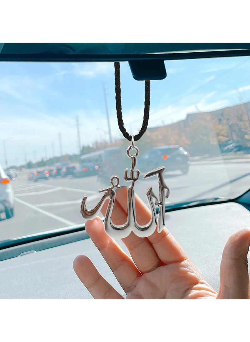 NMC Car Pendant Silver Car Hanging ALLAH Pendant - Image 4