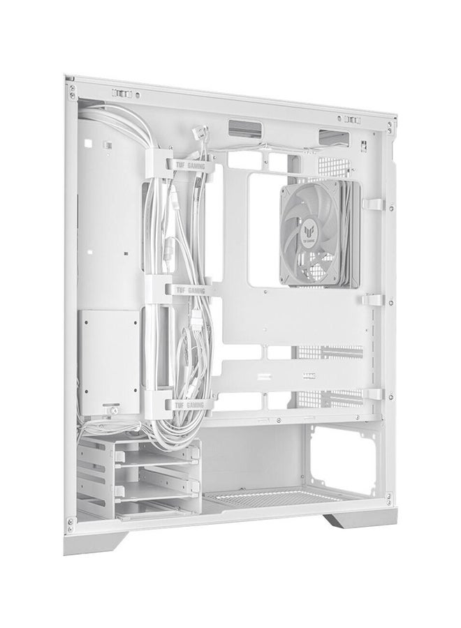 ASUS TUF Gaming GT302 aRGB Mid Tower Computer Case, 4x Pre-Installed Fan 140mm aRGB Fans, Up to 360mm Radiator & 7x Fan Support, 1x 3.5mm, 2x USB-A, & 1x USB-C I/O, White | 90DC00I3-B19000 - Image 5