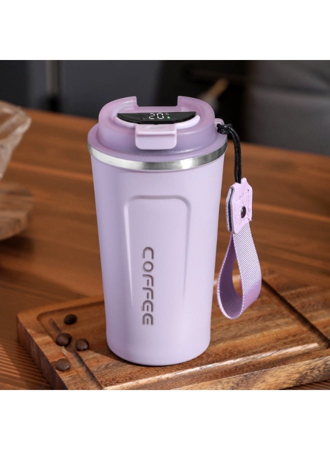 كوفي ذكي شاشة ديجيتال 510 مللي 304 الفولاذ المقاوم للصدأ فنجان القهوة كوب حراري مكتب Termal مقهى السفر معزول زجاجة - Image 1