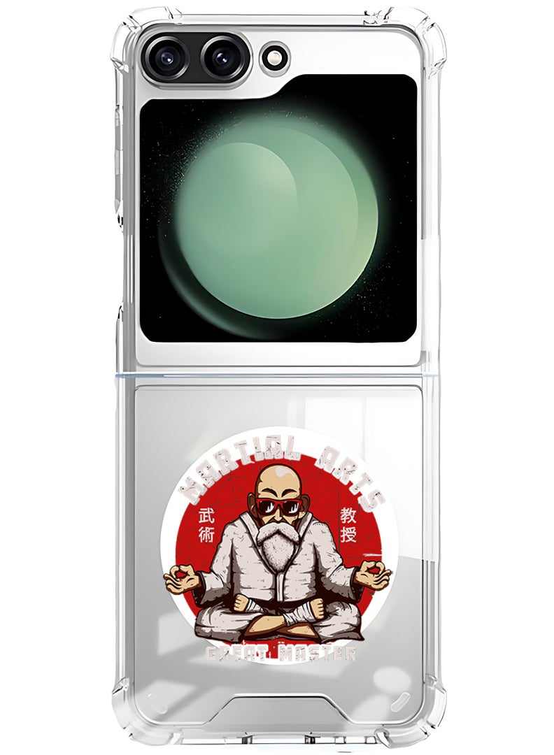 Theodor Magnetic Case for Samsung Galaxy Z Flip 5 Compatible with MagSafe Wireless Charging, Shockproof Phone Bumper Cover Martial arts - Image 1