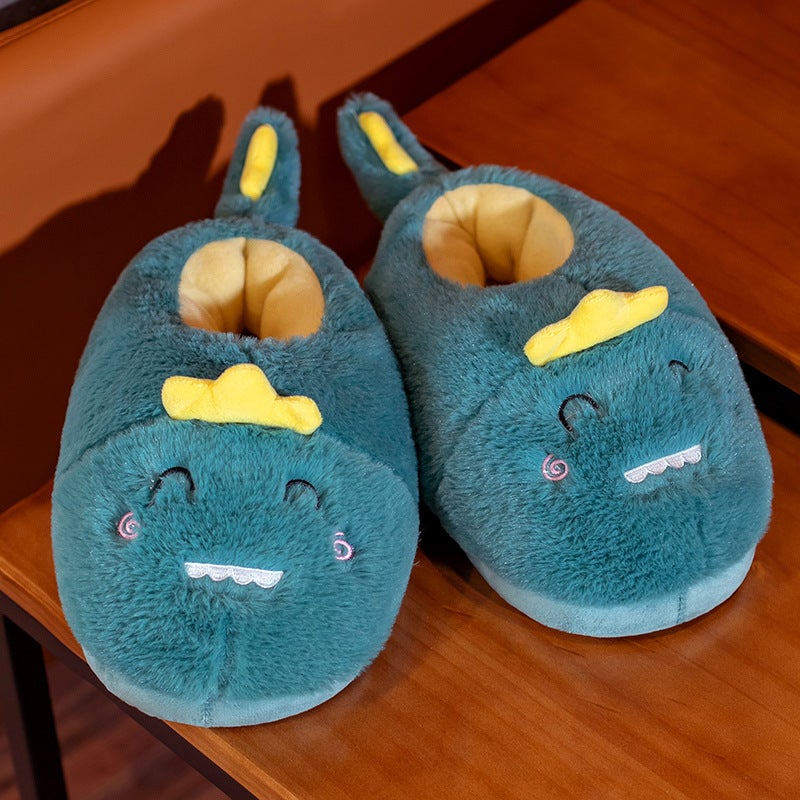 Cute Cartoon Cotton Slippers for Couples Dinosaur