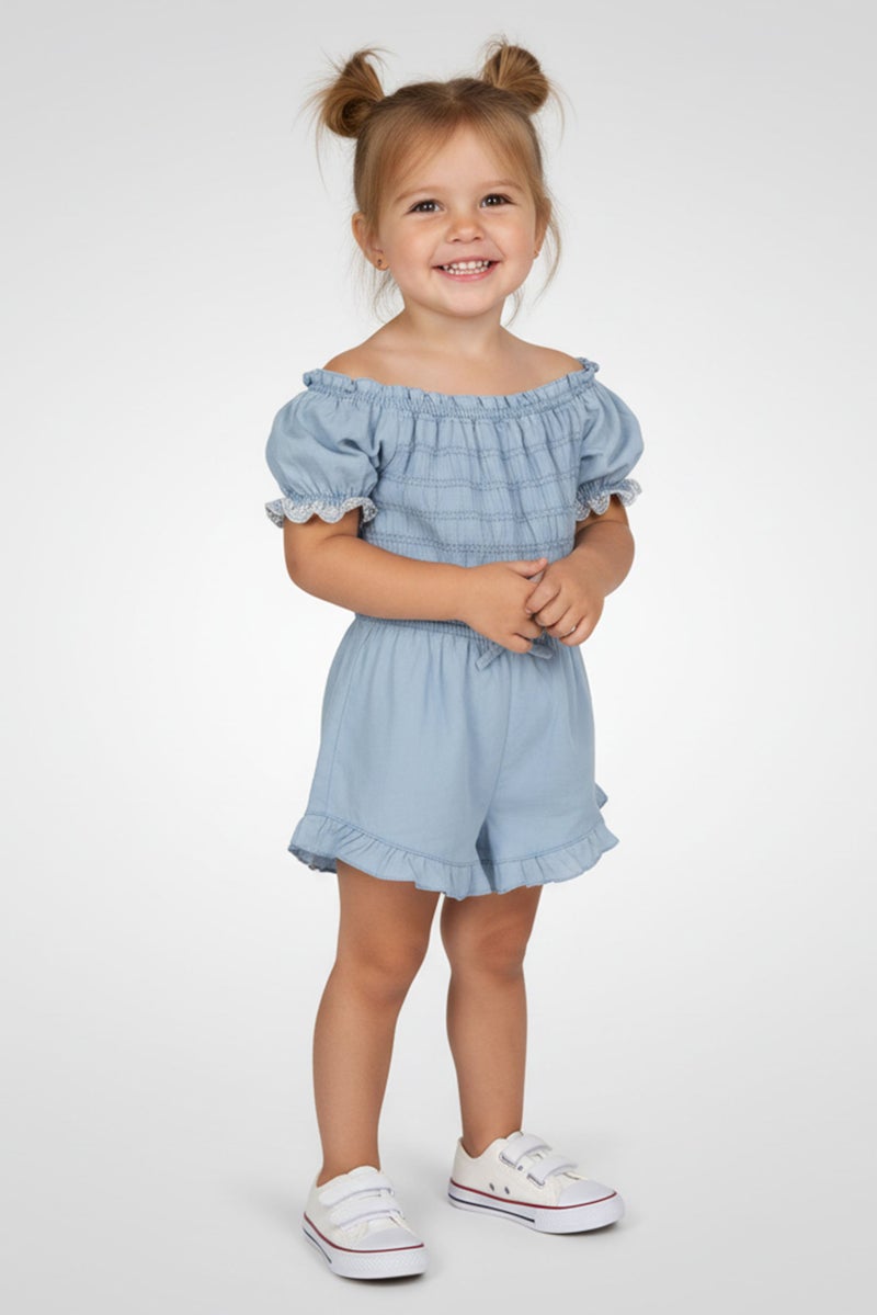 Nanette lepore Kids Girl 2pcs Floral Print Rompers, Multicolor - Image 1