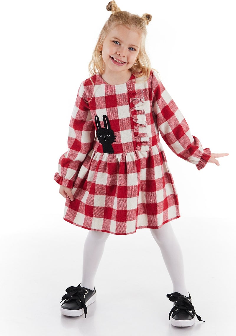 Denokids Checkered Ruffle Dress  - Image 1