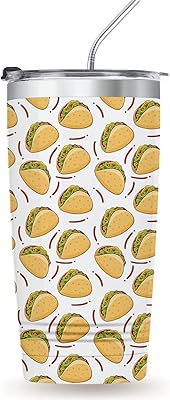 Onebttl Onebttl Taco Gifts, Taco Gifts for Taco Lovers, Taco Tumbler for Women, Friends, Stainless Steel Tumbler 20OZ, Gifts  - Image 1