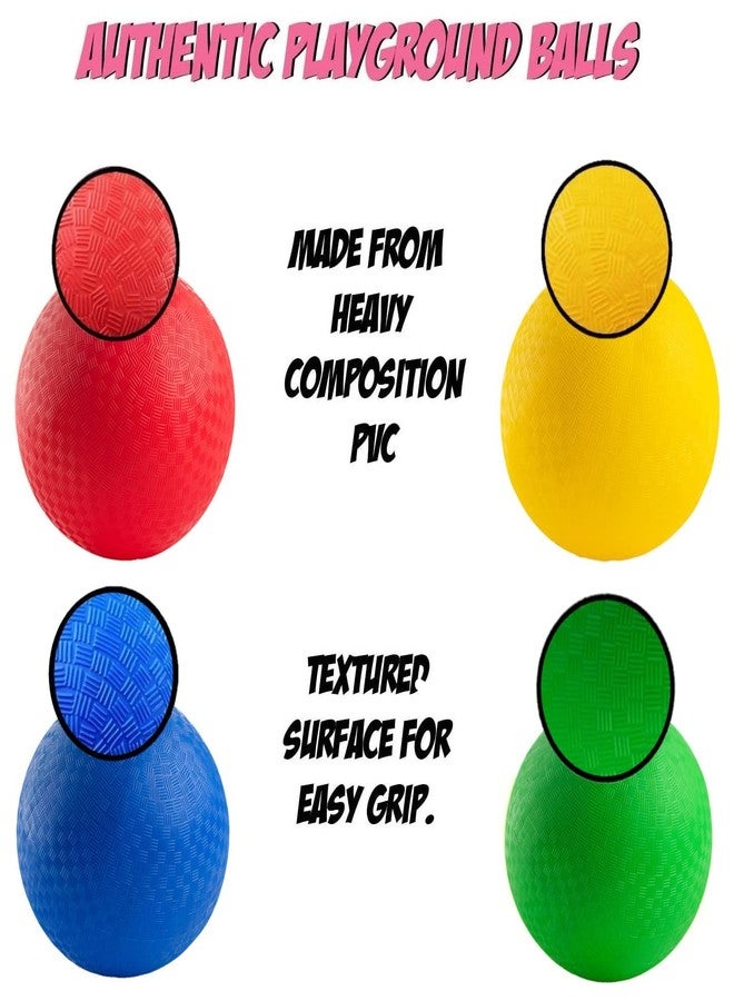 New Bounce Dodgeball Balls - (Heavy Duty - 400 GRAM) Set of 4 PG8 Dodge-Ball Balls for Kids and Adults, 8.5 Inch Official Size for Dodgeball and Handball - Perfect for Camps and Schools - Image 3