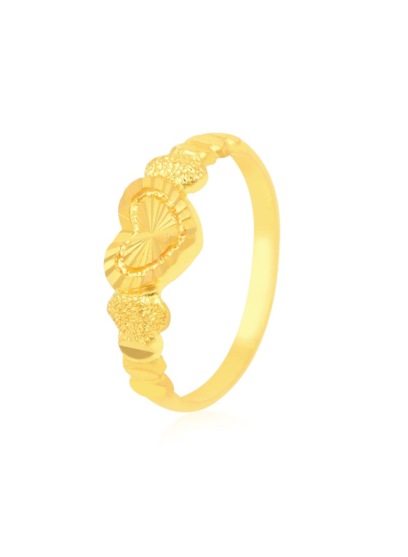 BAFLEH JEWELLERY A Perfect Gift: 22kt Heart-Shaped Yellow Gold Ring for Little Ones - Image 1
