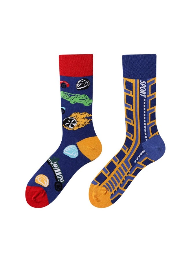 KUYING Fashion Anti Slip Breathable Sports Socks Three Piece Set 
