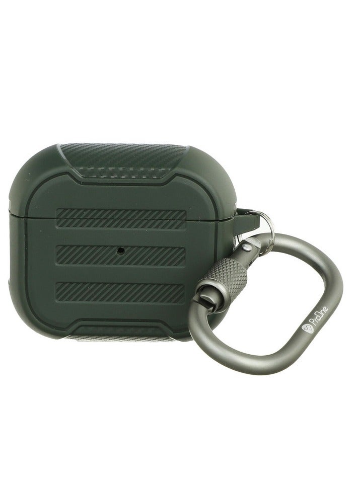 ProOne ProOne Pro Case 3 Protective Case for AirPods 3 – Drop Protection, Impact-Resistant TPU, Lightweight with Metal Ring, Carabiner & Adhesive Backup  - Image 3