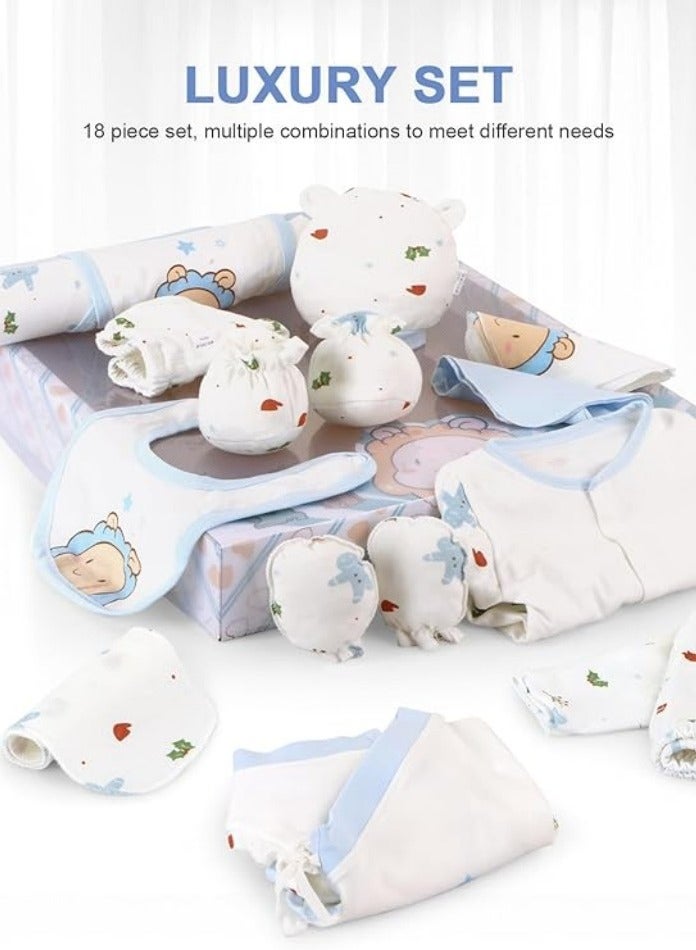 18pcs Baby Gift Box, Newborn Clothing Set Baby Clothes Gift Set Newborn Gift Set Newborn Outfit Set Baby Gift Box for Boys and Girls - Image 5
