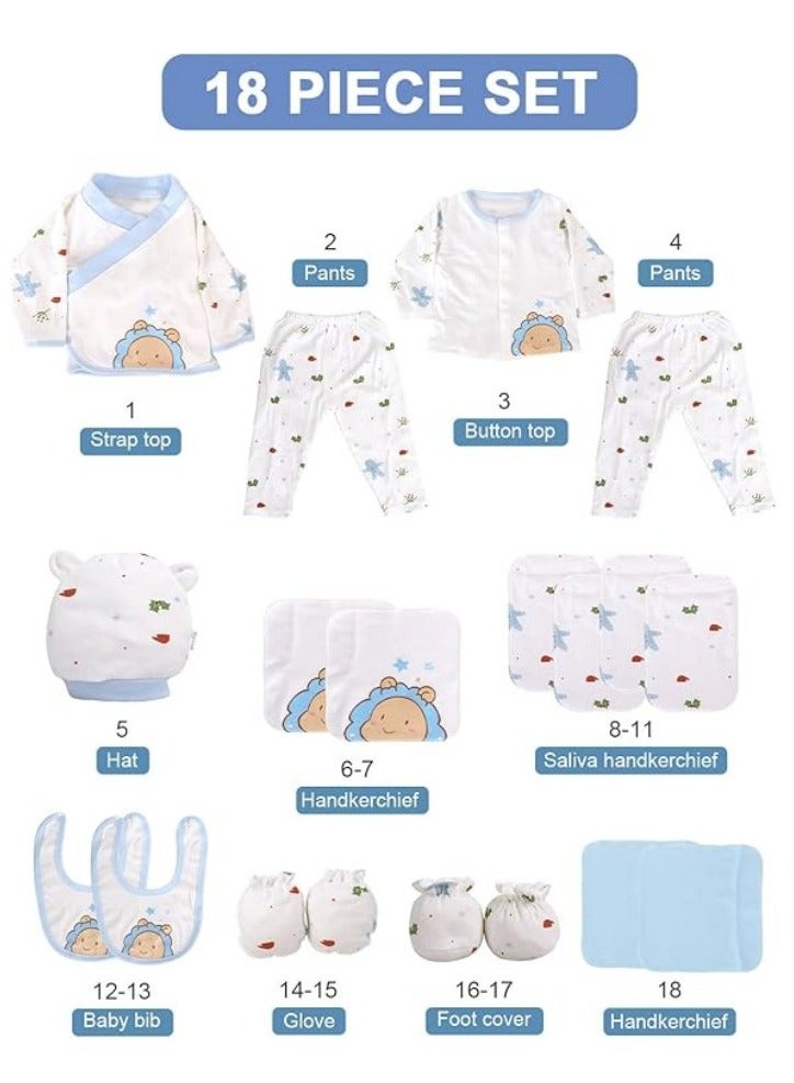 18pcs Baby Gift Box, Newborn Clothing Set Baby Clothes Gift Set Newborn Gift Set Newborn Outfit Set Baby Gift Box for Boys and Girls - Image 2