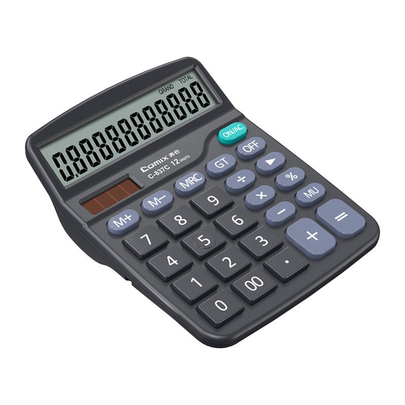 Qixin 12-Bit Classic Calculator Office Dedicated Dual-Power Non-Voice Computer C- 837C - Image 5
