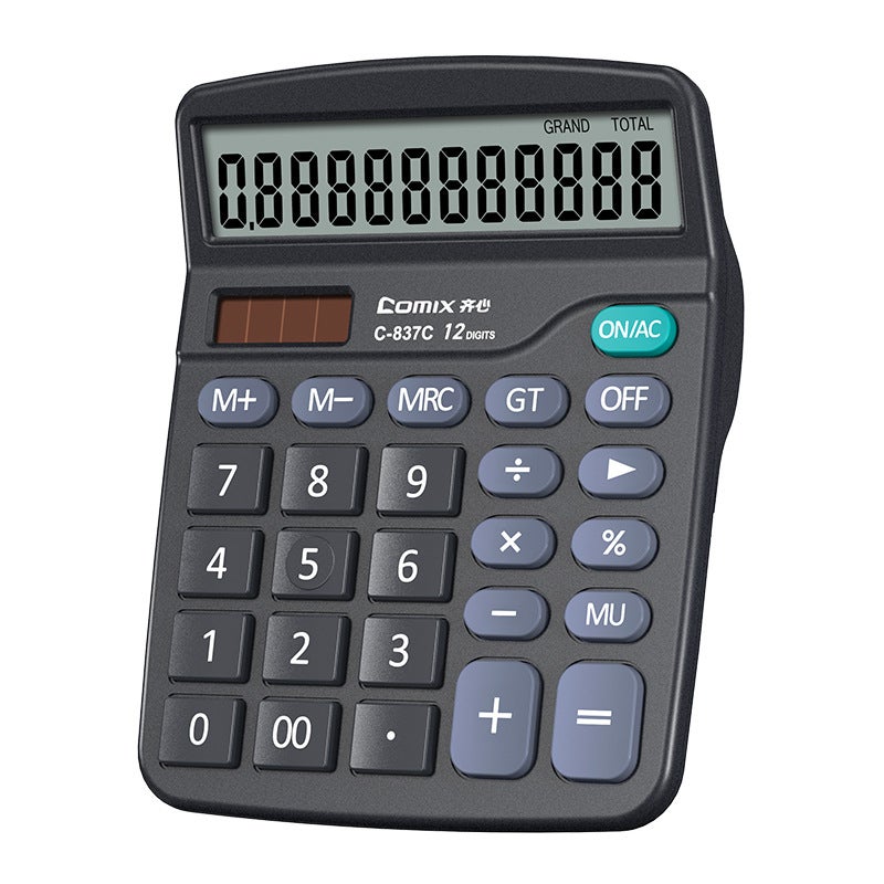 Qixin 12-Bit Classic Calculator Office Dedicated Dual-Power Non-Voice Computer C- 837C - Image 4