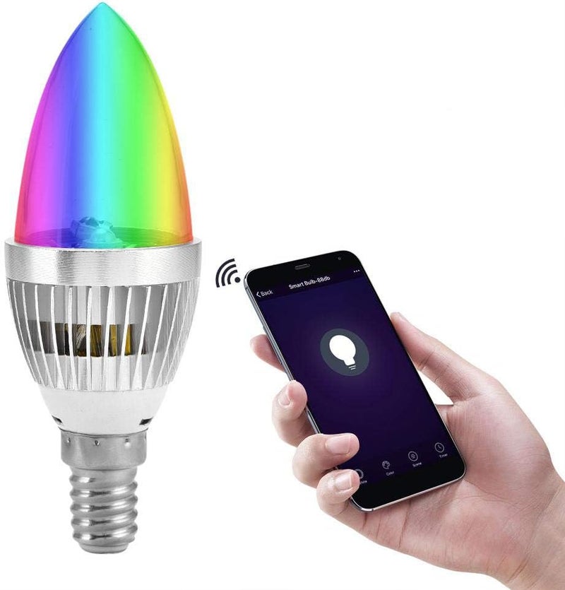 كلاراكو مصباح شمعة RGB، E14 3 واط RGB LED متغير اللون مصباح شمعة مصباح مسرح ديسكو للحفلات مع جهاز تحكم عن بعد للمنزل والبار والحفلات KTV إضاءة أجواء (E14) - Image 3