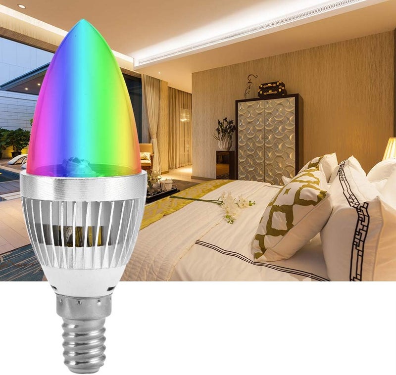 كلاراكو مصباح شمعة RGB، E14 3 واط RGB LED متغير اللون مصباح شمعة مصباح مسرح ديسكو للحفلات مع جهاز تحكم عن بعد للمنزل والبار والحفلات KTV إضاءة أجواء (E14) - Image 1