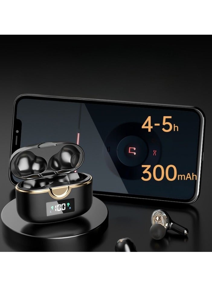 AROAQ Wireless Earbuds, Noise Cancellation Bluetooth In-ear Earphones, Clear Sound Dual Speaker Stereo T22tws Headset, (T51 metal warehouse gray) - Image 2