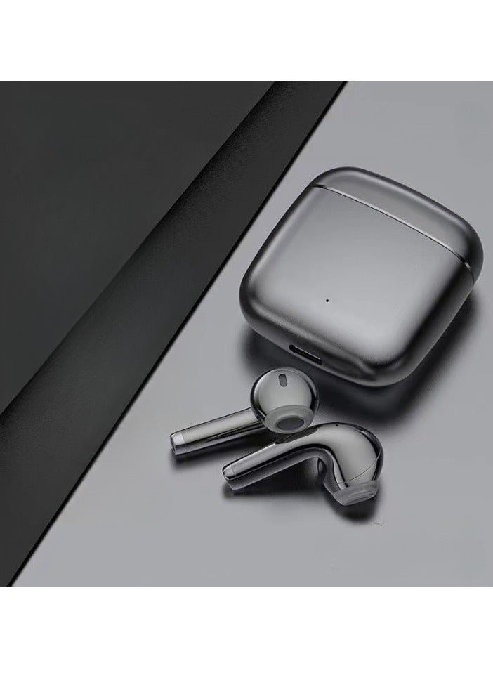 AROAQ Wireless Earbuds, Noise Cancellation Bluetooth In-ear Earphones, Clear Sound Dual Speaker Stereo T22tws Headset, (T51 metal warehouse gray) - Image 1