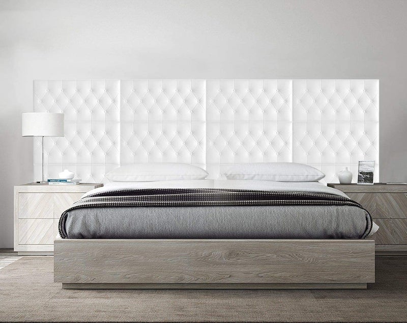 DOKDO 3D White headboard Cushion Wallpaper for Wall PE Foam Wall Stickers Self Adhesive DIY Wall Decor (35 X 70cm, Appx. 2.7Sq Feet)(Colour : White) (10) - Image 2