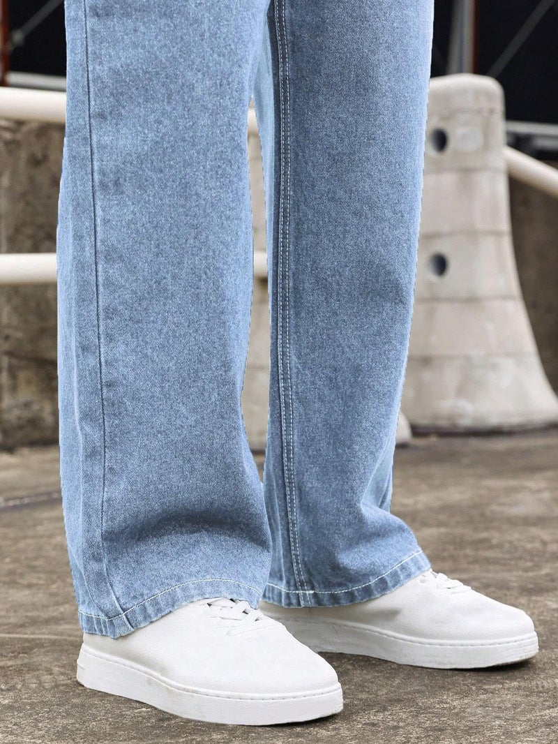 KOTTY Men's Light Blue Relaxed Fit Jeans | Soft Cotton Blend Regular Length Denim(Blue,28)_KTTMENSJEANS292_28 - Image 5