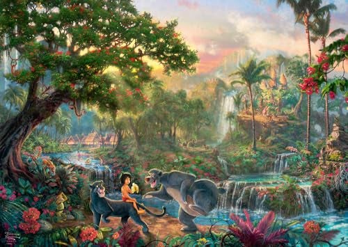 Schmidt Spiele Thomas Kinkade Disney The Jungle Book Jigsaw Puzzle 1000Pc - Image 1