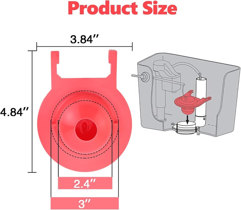 OasisFlow Store 1 Pack 3-Inch Toilet Flapper Replacement Compatible with TOTO Flapper Model G-Max, THU138S, THU175S and THU331S - Image 4