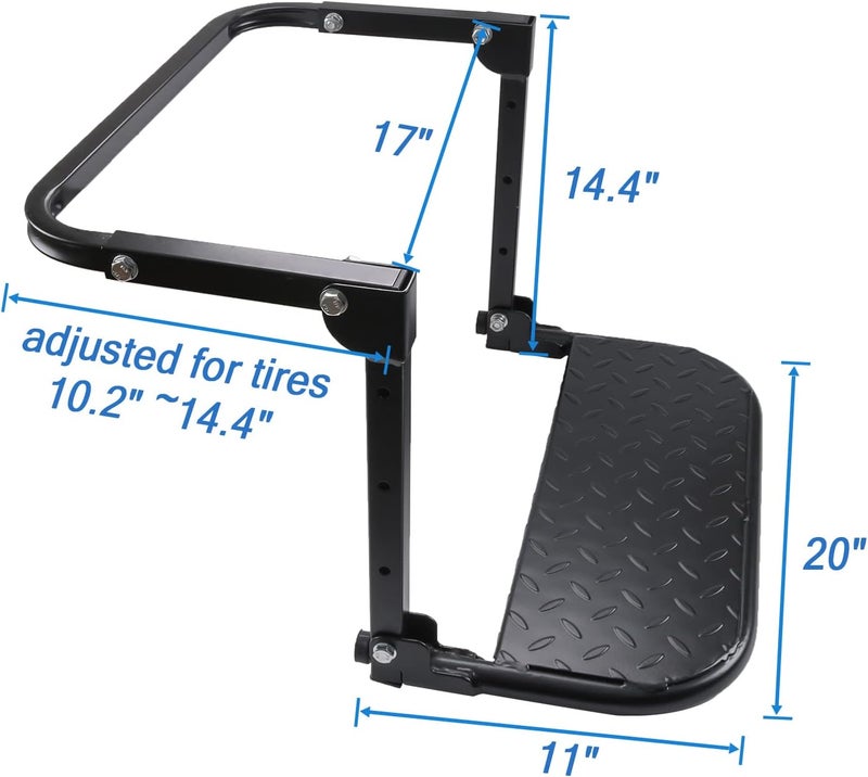 DICMIC Folding Heavy Duty Tire Step for Truck, SUV and RV - Image 5