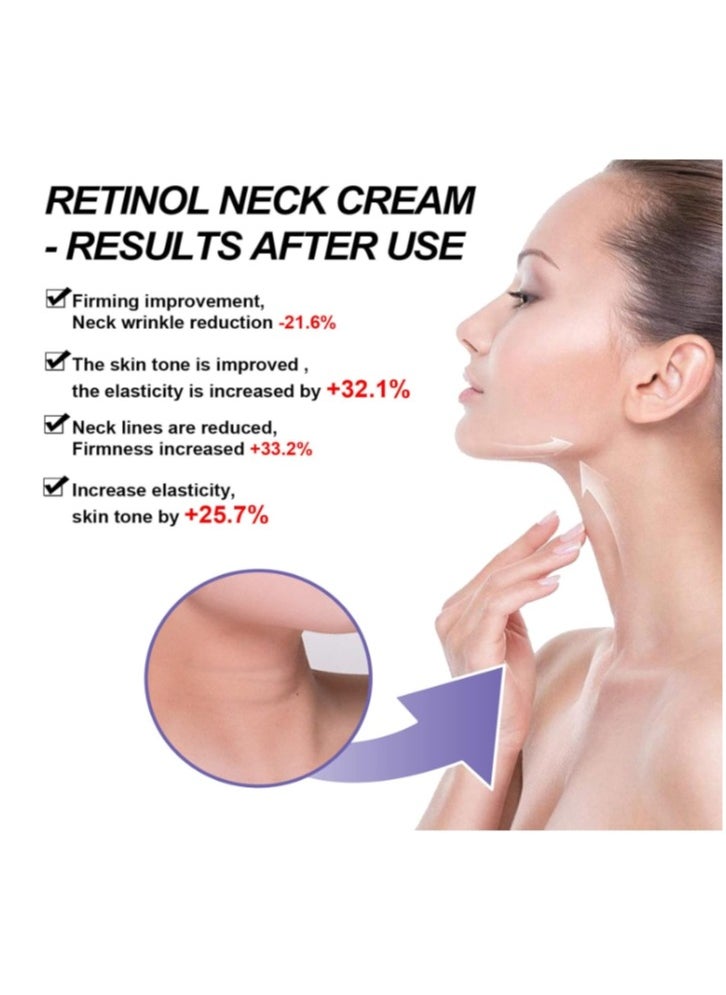 EELHOE - Firming Neck Cream, 40g Moisturizing Firming Retinol Neck Massage Cream Anti Aging Moisturizing Anti Wrinkle Cream Neck Cream Helps Against Double Chins and Neck Wrinkles - Image 1