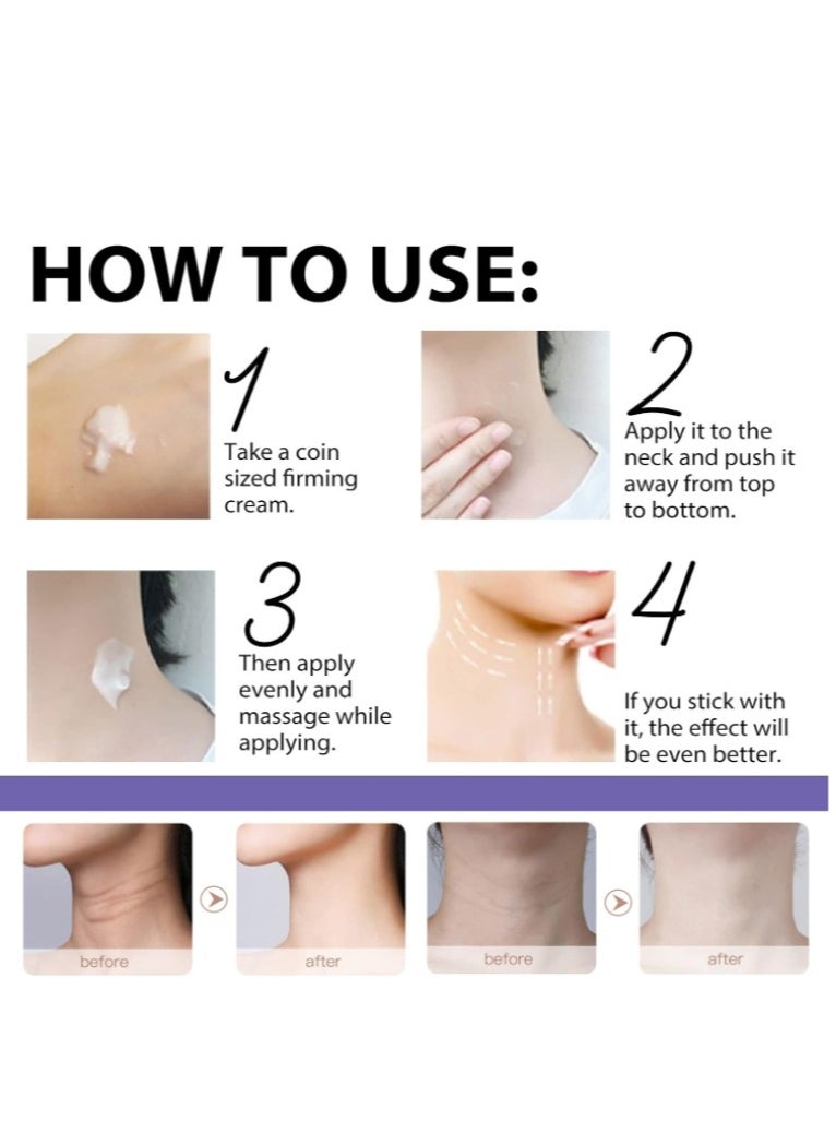 EELHOE - Firming Neck Cream, 40g Moisturizing Firming Retinol Neck Massage Cream Anti Aging Moisturizing Anti Wrinkle Cream Neck Cream Helps Against Double Chins and Neck Wrinkles - Image 1